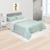 Cubrelecho Acolchado Gles Blanco y Azul para Cama Doble 140 X 190 Cm Fondo Entero - TENDIDOS Y CUBRELECHOS | Bylmo