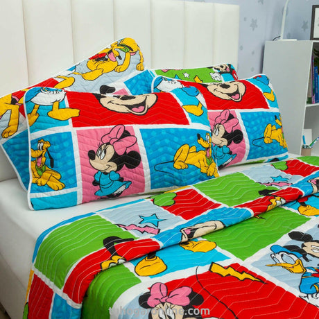 Cubrelecho Multicolor para Cama Sencilla 100 X 190 Cm Prensado de Disney - TENDIDOS Y CUBRELECHOS | Bylmo