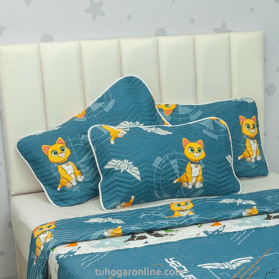 Cubrelecho Azul para Cama Doble 140 X 190 Cm Prensado de Buzz Lightyear - TENDIDOS Y CUBRELECHOS | Bylmo