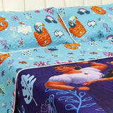 Cubrelecho Azul Oscuro y Azul para Cama Semidoble 120 X 190 Cm de Encanto - TENDIDOS Y CUBRELECHOS | Bylmo