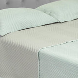 Tendido Kyoto Verde grisáceo para Cama King 200 X 200 Cm Fondo Entero - TENDIDOS Y CUBRELECHOS | Bylmo