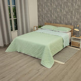 Cubrelecho Termosellado Cotton Sense Verde y Azul para Cama Doble 140 X 190 Cm Fondo Entero - TENDIDOS Y CUBRELECHOS | Bylmo