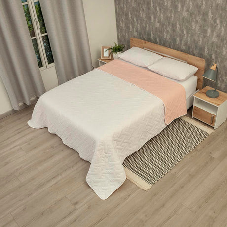 Cubrelecho Termosellado Cotton Sense Rosa para Cama King 200 X 200 Cm Fondo Entero - TENDIDOS Y CUBRELECHOS | Bylmo