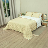 Cubrelecho Flora Amarillo y Blanco para Cama Doble 140 X 190 Cm Fondo Entero - TENDIDOS Y CUBRELECHOS | Bylmo