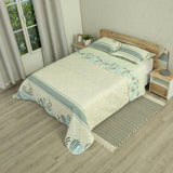 Cubrelecho Doble Faz Style Ocean Chic Blanco para Cama King 200 X 200 Cm de Lineas Ondulantes - TENDIDOS Y CUBRELECHOS | Bylmo