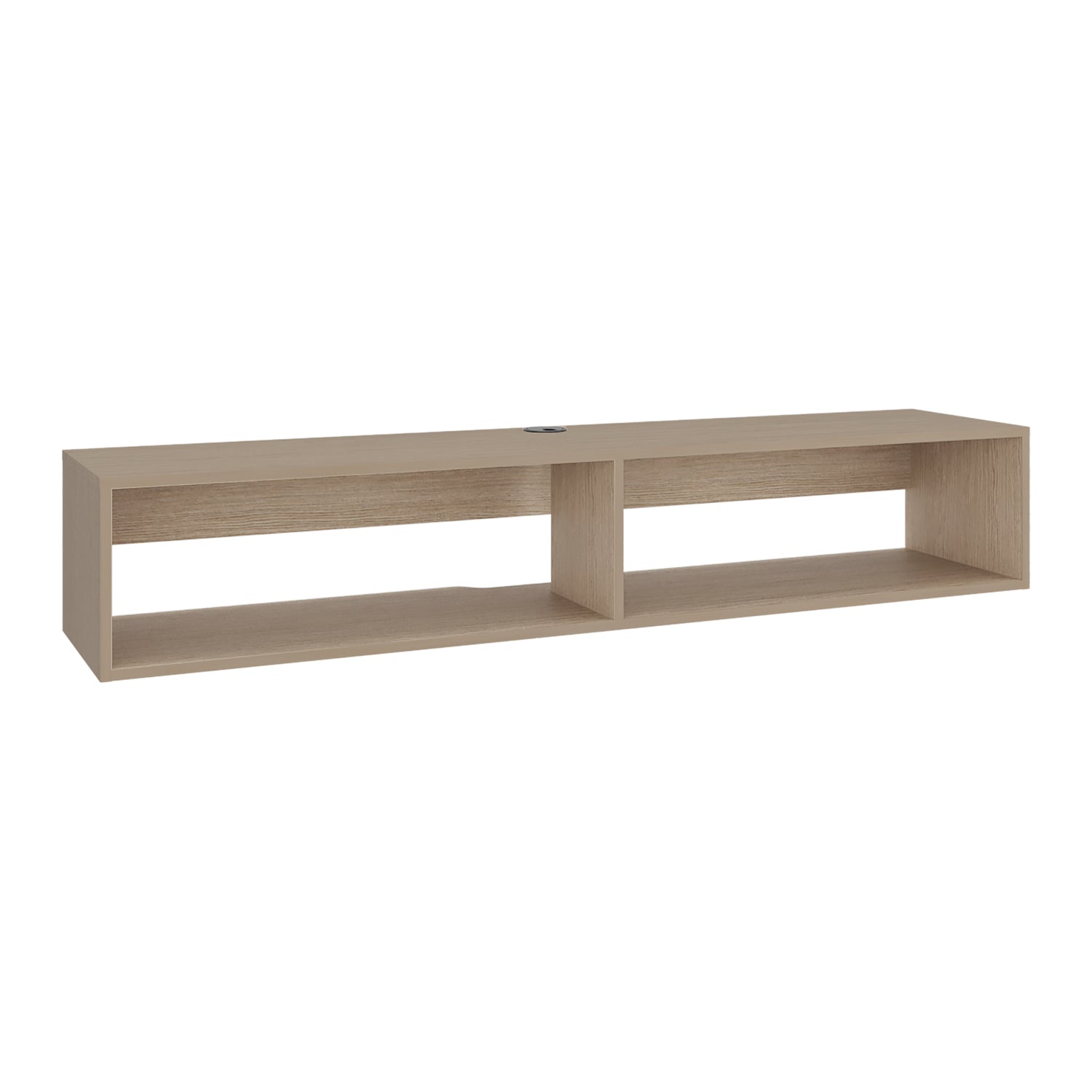 Rack de TV Cartagena 150x26.5cm para TV Hasta 65" Pulgadas Flotante con Dos Compartimientos y con Ranuras para Cables - MUEBLES DE TV | Bylmo