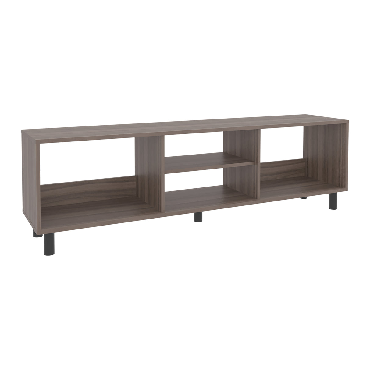 Rack de TV Nomik Avellana 160x47.5cm para TV Hasta 70" Pulgadas con Tres Compartimientos - MUEBLES DE TV | Bylmo