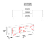 Rack de TV Nomik Avellana 160x47.5cm para TV Hasta 70" Pulgadas con Tres Compartimientos - MUEBLES DE TV | Bylmo