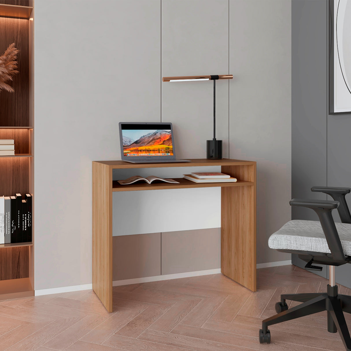 Escritorio Stella Fresno 89.2x77cm sin Cajones - ESCRITORIOS | Bylmo