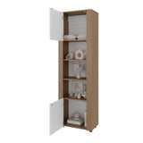 Estantería Tanalea Kronos y Fresno 56x185cm Rectangular con Cinco Compartimientos y Cuatro Entrepaños - BIBLIOTECAS Y ESTANTERIAS | Bylmo