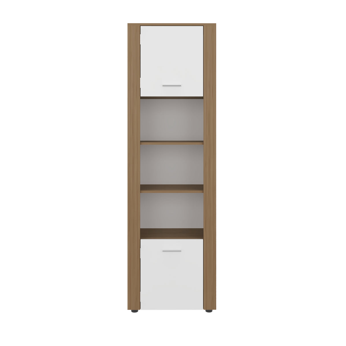 Estantería Tanalea Kronos y Fresno 56x185cm Rectangular con Cinco Compartimientos y Cuatro Entrepaños - BIBLIOTECAS Y ESTANTERIAS | Bylmo