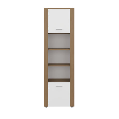 Estantería Tanalea Kronos y Fresno 56x185cm Rectangular con Cinco Compartimientos y Cuatro Entrepaños - BIBLIOTECAS Y ESTANTERIAS | Bylmo