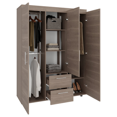Closet Baru Lite Bardolino 135x180cm con Cinco Compartimientos y con Tres Puertas - CLOSETS | Bylmo