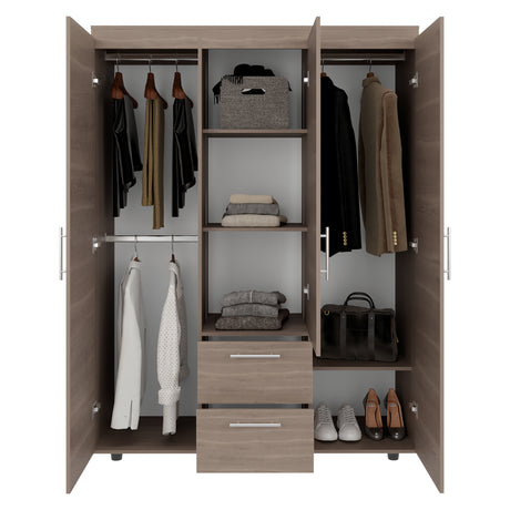 Closet Baru Lite Bardolino 135x180cm con Cinco Compartimientos y con Tres Puertas - CLOSETS | Bylmo