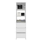 Closet Eco Kronos 55.8x213.4cm con Dos Compartimientos y con Tres Cajones sin Puertas - CLOSETS | Bylmo