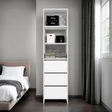 Closet Eco Kronos 55.8x213.4cm con Dos Compartimientos y con Tres Cajones sin Puertas - CLOSETS | Bylmo