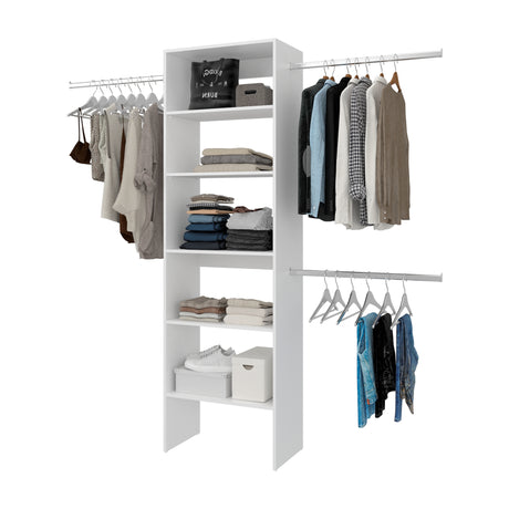 Closet Selt Kronos 63.6x210.1cm con Cinco Compartimientos y sin Puertas - CLOSETS | Bylmo
