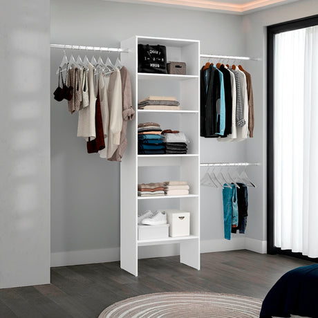 Closet Selt Kronos 63.6x210.1cm con Cinco Compartimientos y sin Puertas - CLOSETS | Bylmo