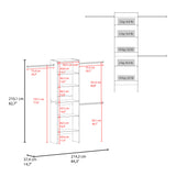 Closet Selt Kronos 63.6x210.1cm con Cinco Compartimientos y sin Puertas - CLOSETS | Bylmo