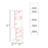 Alacena Austin Kronos y Fresno 55.3x195cm con Dos Puertas - ALACENAS Y MUEBLES MICROONDAS | Bylmo