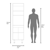Alacena Austin Kronos y Fresno 55.3x195cm con Dos Puertas - ALACENAS Y MUEBLES MICROONDAS | Bylmo