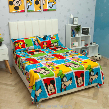 Juego de Sábanas Infantil Disney Plus Multicolor para Cama Doble 140 X 190 Cm 180 Hilos de Disney - SABANAS | Bylmo