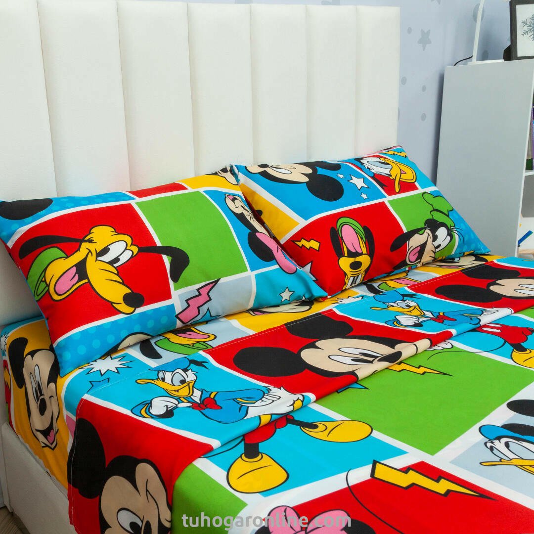 Juego de Sábanas Infantil Disney Plus Multicolor para Cama Sencilla 100 X 190 Cm 180 Hilos de Disney - SABANAS | Bylmo
