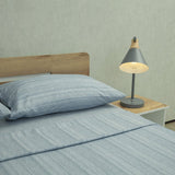 Juego de Sábanas Equilibrio Azul Boreal para Cama Queen 160 X 190 Cm Fondo Entero - SABANAS | Bylmo