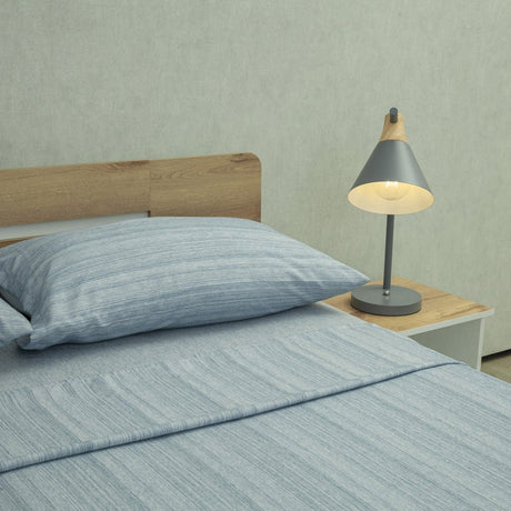 Juego de Sábanas Equilibrio Azul Boreal para Cama King 200 X 200 Cm Fondo Entero - SABANAS | Bylmo