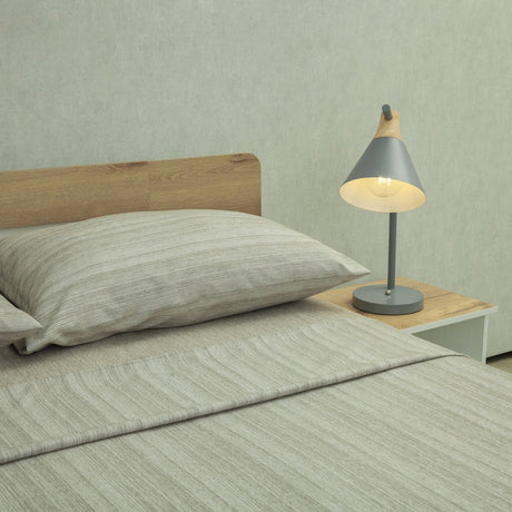 Juego de Sábanas Equilibrio Gris Piedra para Cama Queen 160 X 190 Cm Fondo Entero - SABANAS | Bylmo