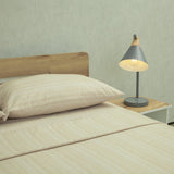 Juego de Sábanas Equilibrio Beige Claro para Cama Doble 140 X 190 Cm Fondo Entero - SABANAS | Bylmo