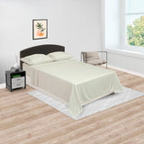 Juego de Sábanas Básicos Verde grisáceo para Cama Queen 160 X 190 Cm Fondo Entero - SABANAS | Bylmo