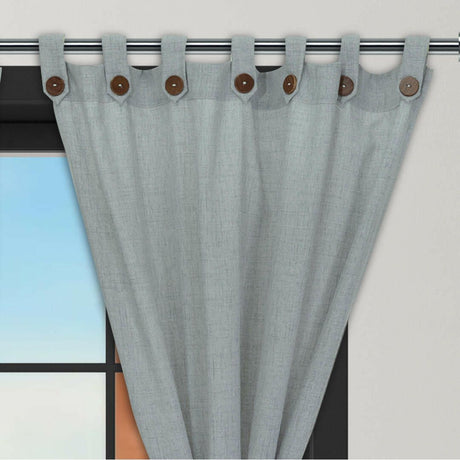Cortina Lino Ancestral Gris Neutral 220x270cm Fondo Entero - CORTINAS TRADICIONALES | Bylmo