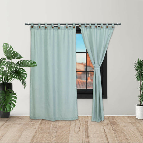 Cortina Ramia Ancestral Gris 220x270cm Fondo Entero - CORTINAS TRADICIONALES | Bylmo