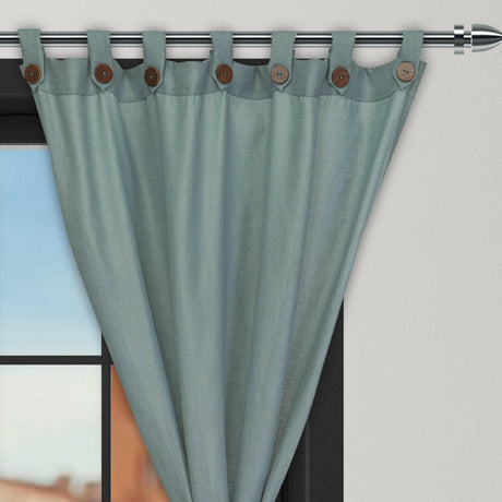 Cortina Ramia Ancestral Verde 220x270cm Fondo Entero - CORTINAS TRADICIONALES | Bylmo