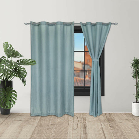Cortina Ramia Verde 220x270cm Fondo Entero - CORTINAS TRADICIONALES | Bylmo