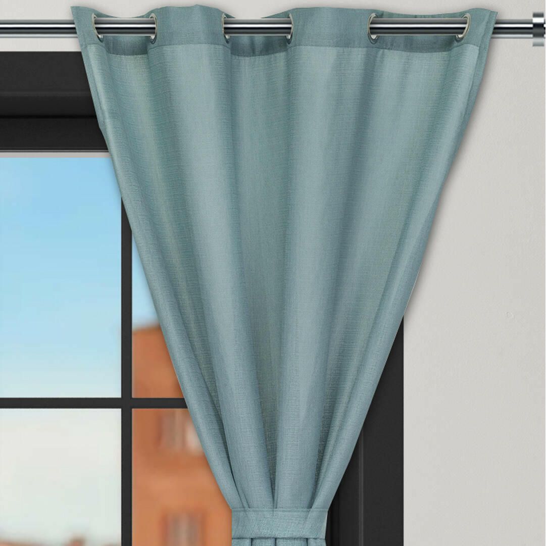 Cortina Ramia Verde 220x270cm Fondo Entero - CORTINAS TRADICIONALES | Bylmo