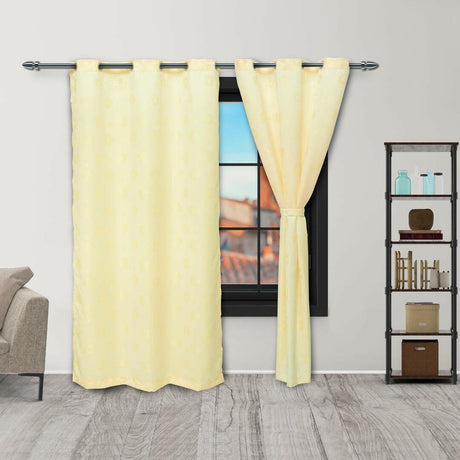 Cortina Yacar Beige 220x270cm de Figuras - CORTINAS TRADICIONALES | Bylmo