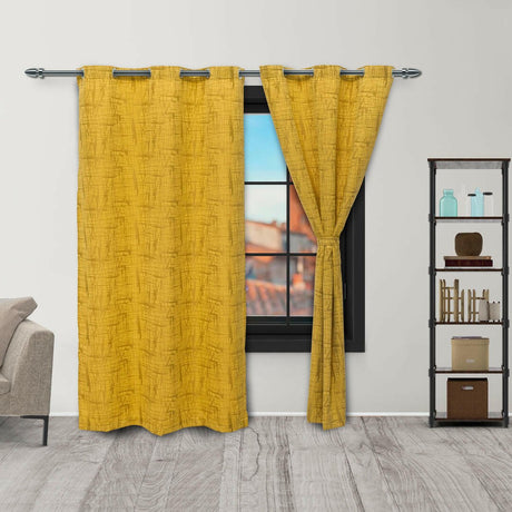 Cortina Yacar Dorado 220x270cm de Figuras - CORTINAS TRADICIONALES | Bylmo