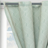 Cortina Cubista Verde 220x270cm de Figuras - CORTINAS TRADICIONALES | Bylmo