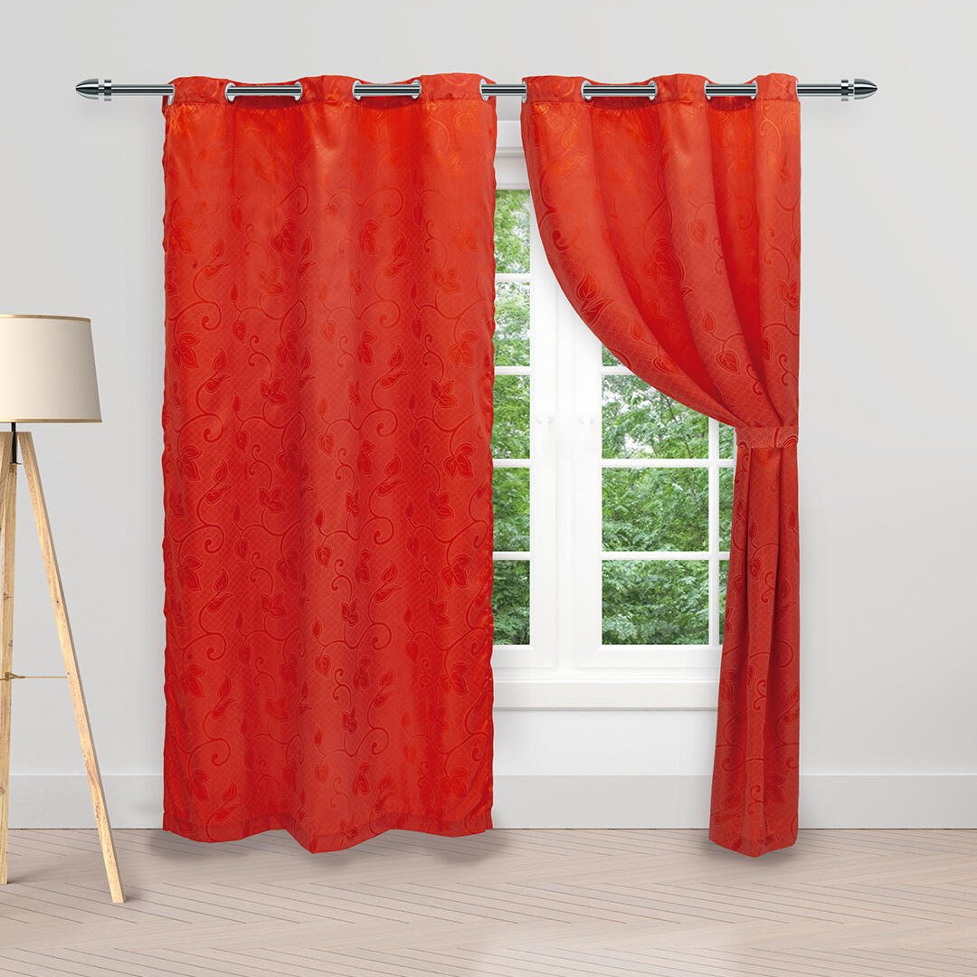 Cortina Pergamino Naranja Oscuro 220x270cm de Figuras - CORTINAS TRADICIONALES | Bylmo