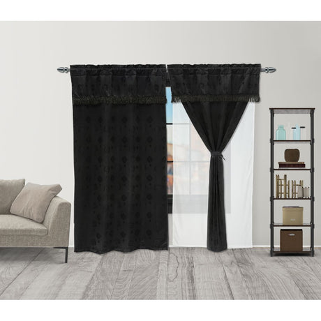 Cortina Fleco Negro 220x270cm de Figuras - CORTINAS TRADICIONALES | Bylmo