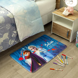 Tapete Disney Azul 80x50cm para Dormitorio de Frozen - TAPETES Y ALFOMBRAS | Bylmo
