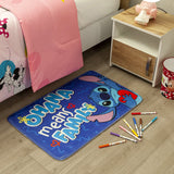 Tapete Disney Azul 80x50cm para Dormitorio de Stitch - TAPETES Y ALFOMBRAS | Bylmo