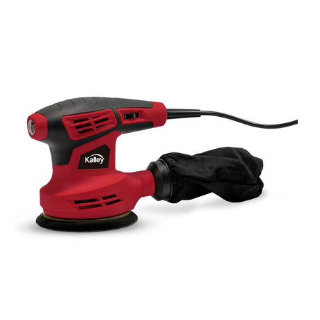 Lijadora Kalley Rojo y Negro 18x15cm RotoOrbital con Bolsa Antipolvo - HERRAMIENTAS ELECTRICAS | Bylmo