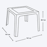 Combo Mesa Infantil Rimax Gris y Fucsia 70.7x50.7cm Cuadrado con Cuatro Sillas - MESAS AUXILIARES | Bylmo