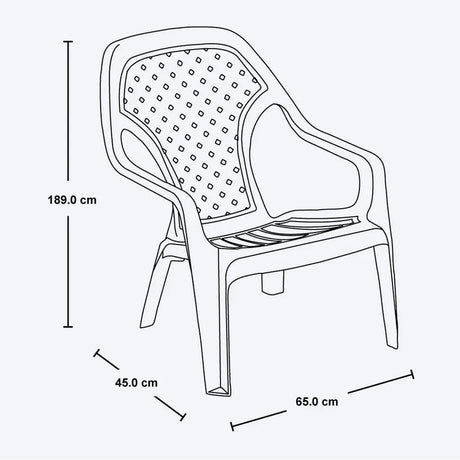 Combo Mesa de Centro Exterior Rimax Blanco 67.6x42.5cm Rectangular con Dos Sillas Playeras - MESAS DE EXTERIOR | Bylmo