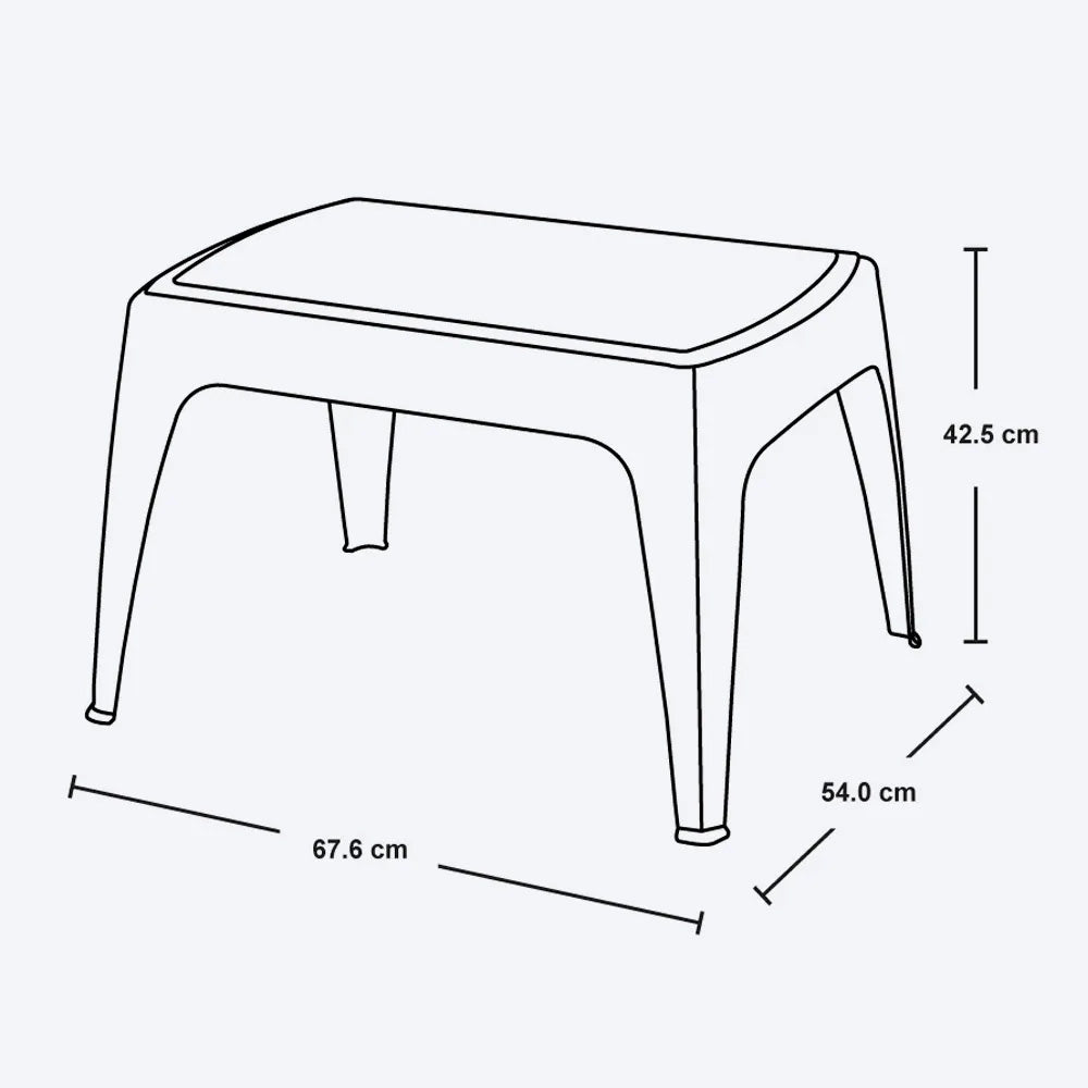 Combo Mesa de Centro Exterior Rimax Wengue 67.6x42.5cm Rectangular con Dos Sillas Playeras - MESAS DE EXTERIOR | Bylmo