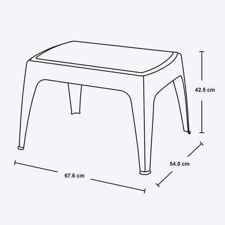 Combo Mesa de Centro Exterior Rimax Wengue 67.6x42.5cm Rectangular con Dos Sillas Playeras - MESAS DE EXTERIOR | Bylmo