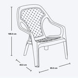 Combo Playero Rimax Blanco 69x46.7cm con Dos Camas Asoleadoras Dos Sillas Playeras y Una Mesa de Centro - SILLAS DE EXTERIOR | Bylmo